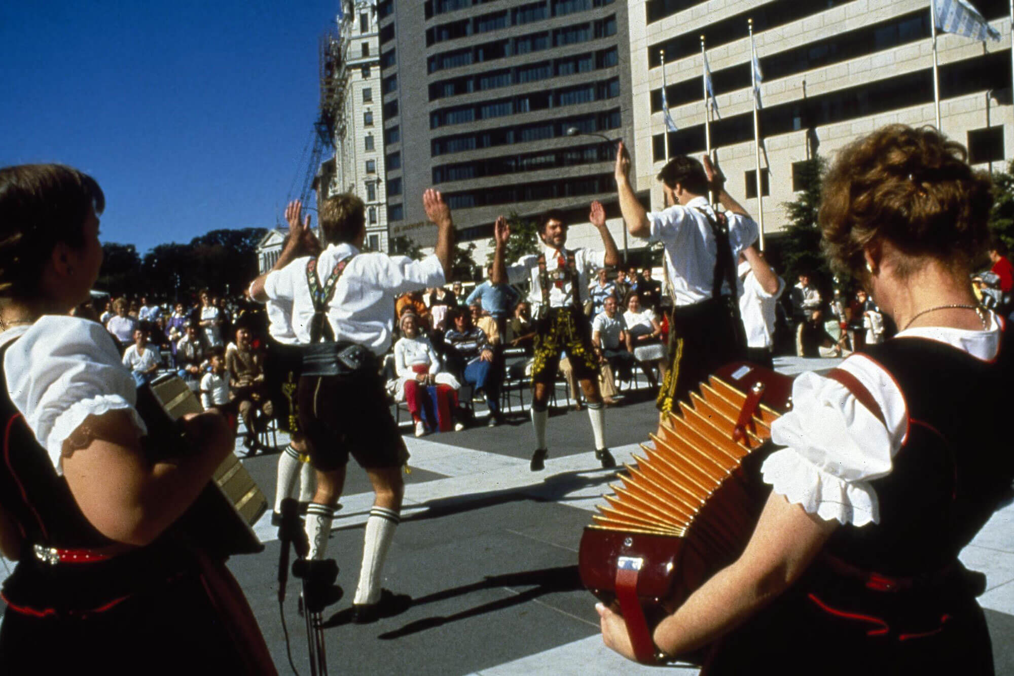 dancers and musicians celebrate during a festival in Washington, D.C.