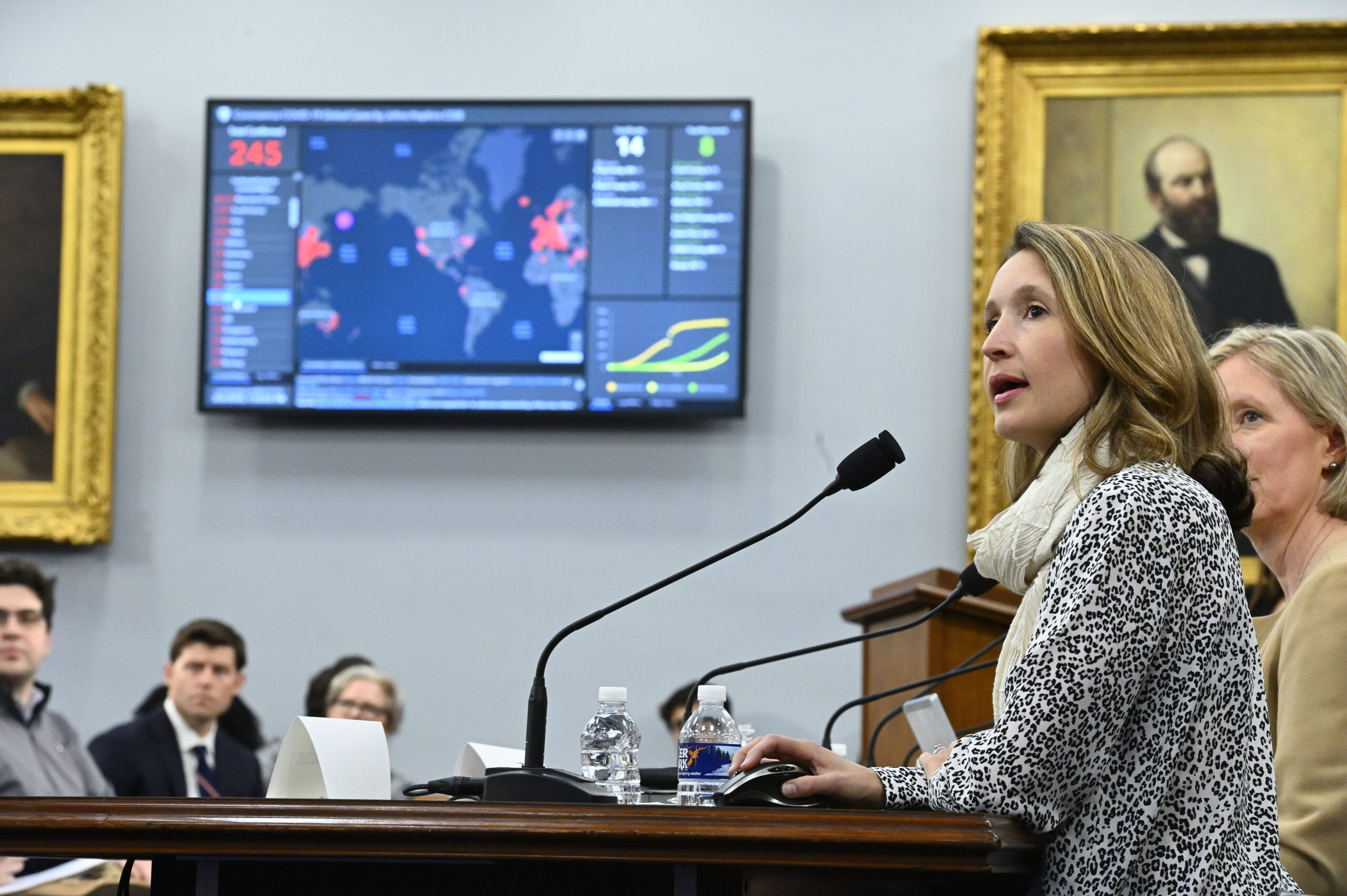 Lauren Gardner attended a briefing in Washington, D.C., for congressional staff on the progression of the pandemic and her team's efforts to track real time data.